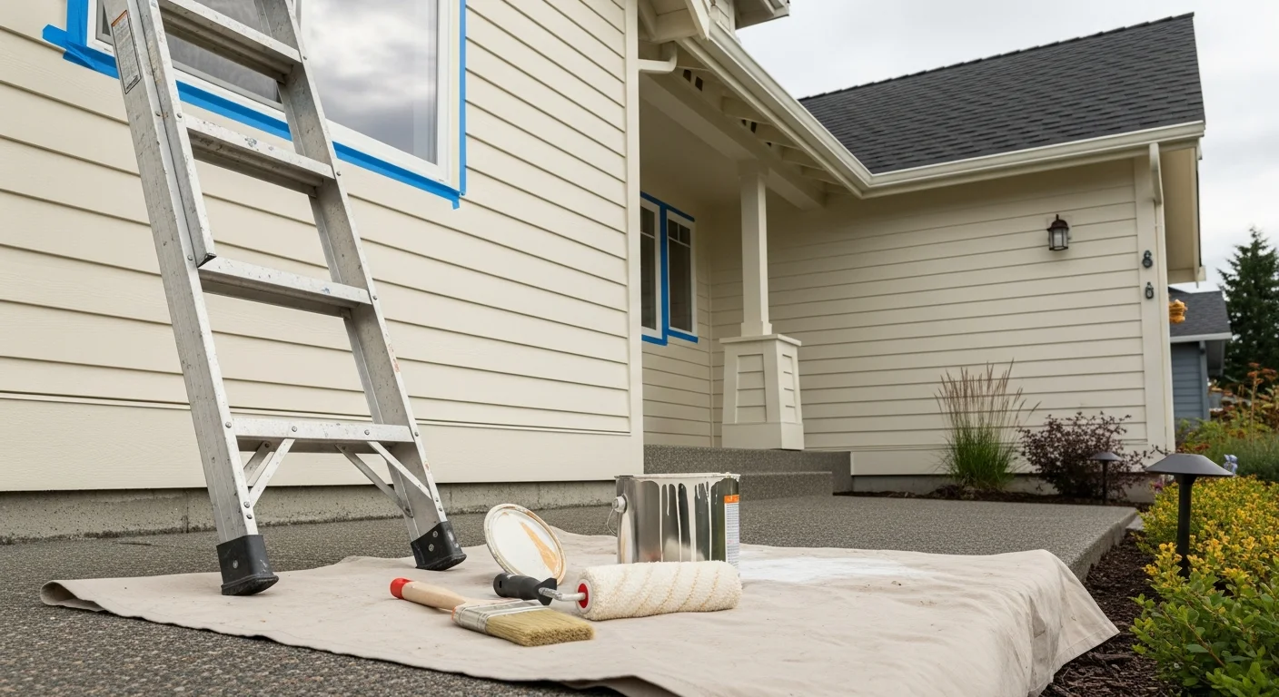 Professional painter applying finish to interior wall