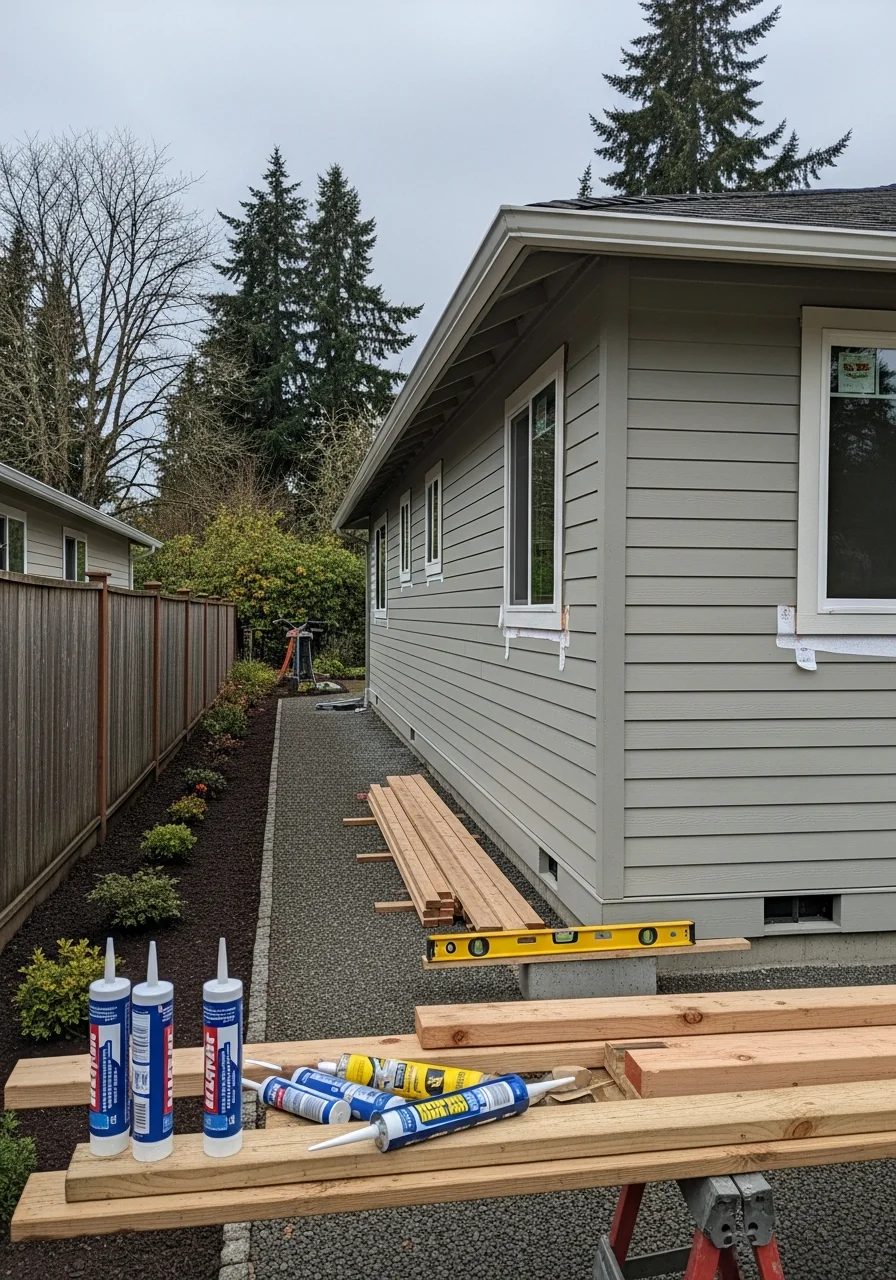 Detail of completed work on a Puyallup property, highlighting quality craftsmanship and professional finish.